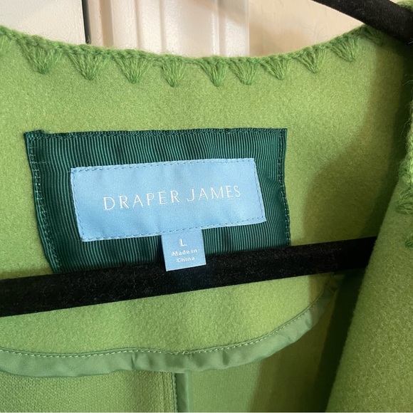 NEW Women’s Draper James Blanket Stitch Green Jacket - Picture 7 of 15